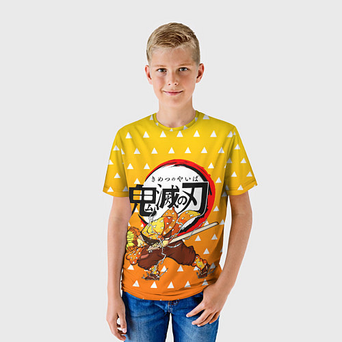 Детская футболка ЗЕНИЦУ ZENITSU / 3D-принт – фото 3