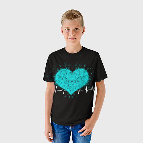 Детская футболка Стук сердца / 3D-принт – фото 3