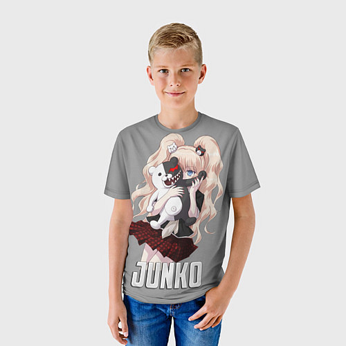 Детская футболка MONOKUMA JUNKO / 3D-принт – фото 3