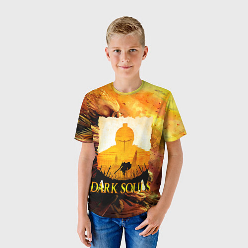 Детская футболка DARKSOULS SKULL&MAGIC / 3D-принт – фото 3