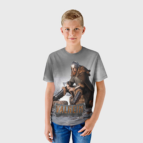Детская футболка Valheim Викинг / 3D-принт – фото 3