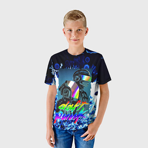 Детская футболка DAFT PUNK : MUSIC ALIVE / 3D-принт – фото 3