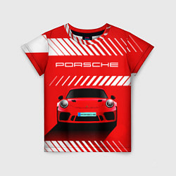 Футболка детская PORSCHE ПОРШЕ RED STYLE, цвет: 3D-принт