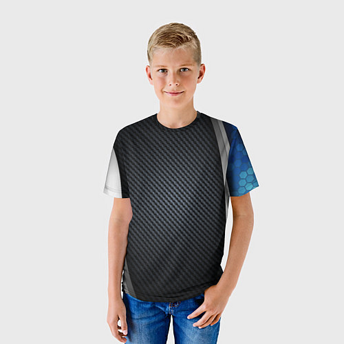 Детская футболка Хромированная 3D броня / 3D-принт – фото 3