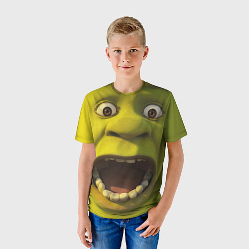 Детская футболка Shrek is Yelling / 3D-принт – фото 3