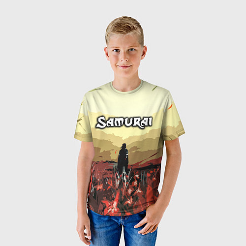 Детская футболка SAMURAI PROJECT RED / 3D-принт – фото 3