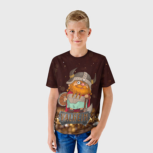 Детская футболка Valheim мультяшный викинг / 3D-принт – фото 3