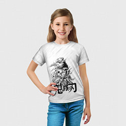 Футболка детская Иноске Хашибира Kimetsu no Yaiba, цвет: 3D-принт — фото 2