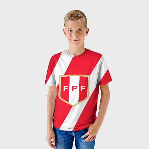 Детская футболка Сборная Перу / 3D-принт – фото 3