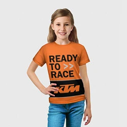 Футболка детская KTM READY TO RACE Z, цвет: 3D-принт — фото 2