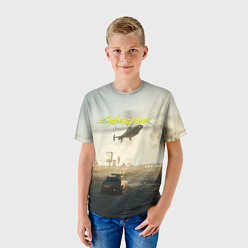 Детская футболка CYBERPUNK 2077 КИБЕРПАНК спина Z / 3D-принт – фото 3
