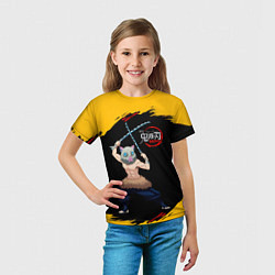 Футболка детская Иноске Хашибира Kimetsu no Yaiba, цвет: 3D-принт — фото 2