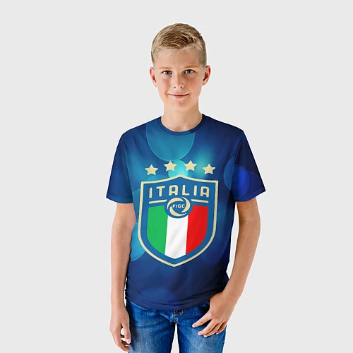 Детская футболка Сборная Италии / 3D-принт – фото 3