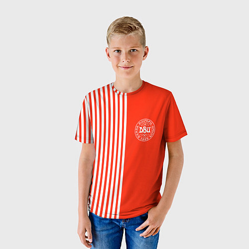 Детская футболка Сборная Дании / 3D-принт – фото 3
