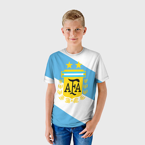 Детская футболка Сборная Аргентины спина / 3D-принт – фото 3
