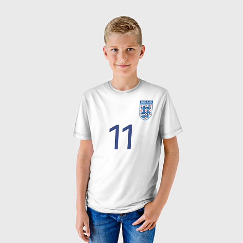 Детская футболка Форма Сборной Англии Vardy / 3D-принт – фото 3