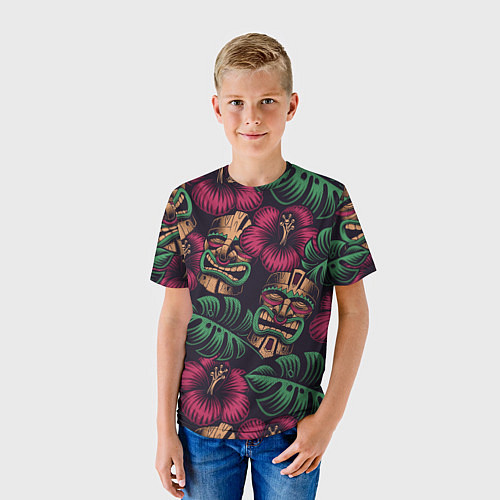 Детская футболка Тропический / 3D-принт – фото 3