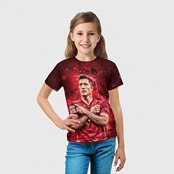 Футболка детская Левандовски Lewandowski 9, цвет: 3D-принт — фото 2