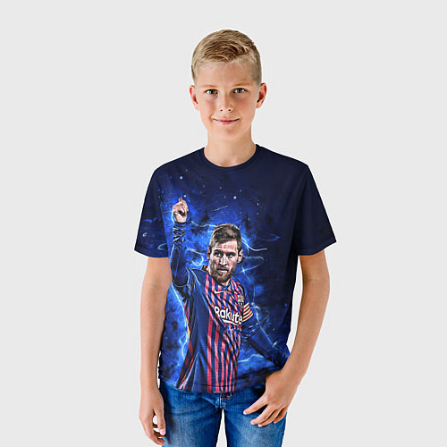 Детская футболка Lionel Messi Barcelona 10 / 3D-принт – фото 3