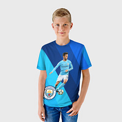 Футболка детская Бернарду Силва Манчестер Сити, цвет: 3D-принт — фото 2