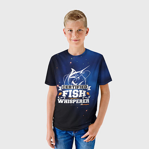 Детская футболка Тихая рыбалка / 3D-принт – фото 3