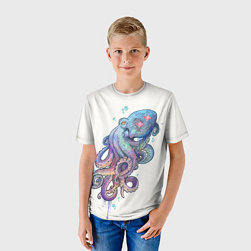 Детская футболка Осьминог яркий / 3D-принт – фото 3