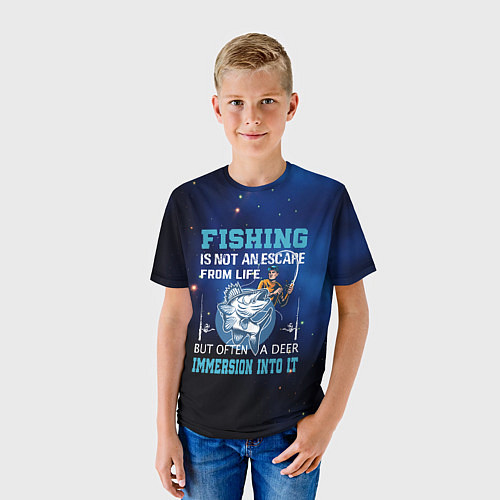 Детская футболка FISHING PLANET Рыбалка / 3D-принт – фото 3