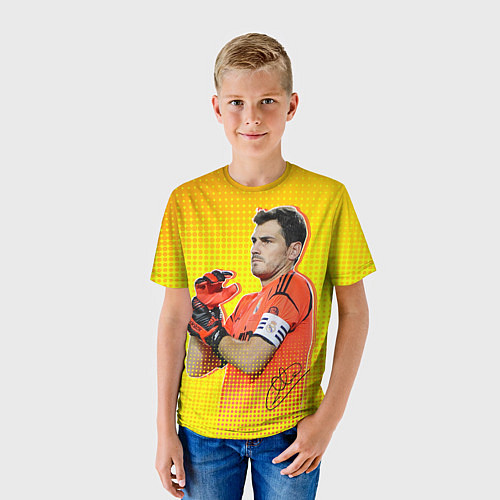 Детская футболка Iker Casillas / 3D-принт – фото 3