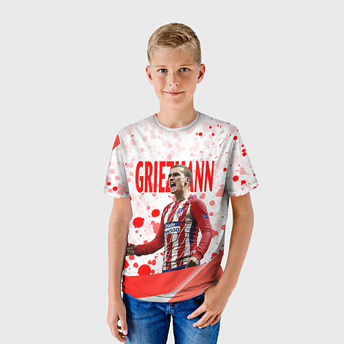 Детская футболка Антуан Гризманн Antoine Griezmann спина Z / 3D-принт – фото 3