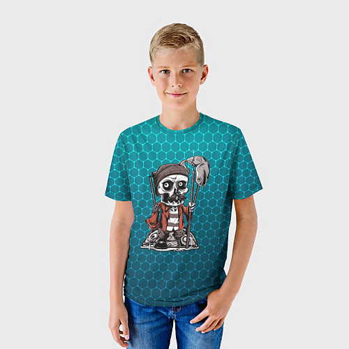 Детская футболка Рыбак / 3D-принт – фото 3
