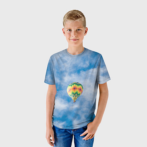 Детская футболка Воздушный шар в небе / 3D-принт – фото 3