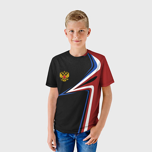 Детская футболка РОССИЯ RUSSIA UNIFORM / 3D-принт – фото 3