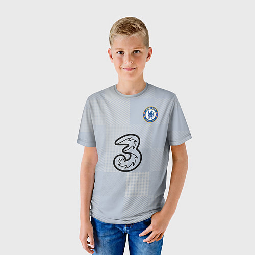 Детская футболка FC Chelsea Goalkeeper Stadium 202122 / 3D-принт – фото 3