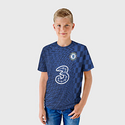 Футболка детская FC Chelsea Home Vapor Match Shirt 202122, цвет: 3D-принт — фото 2