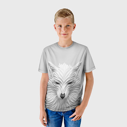 Детская футболка БЕЛЫЙ ВОЛК / 3D-принт – фото 3