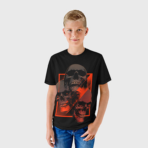 Детская футболка Skulls Черепа / 3D-принт – фото 3