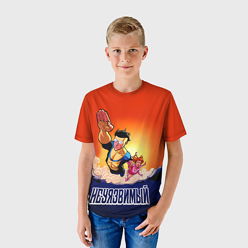 Детская футболка НЕУЯЗВИМЫЙ INVINCIBLE / 3D-принт – фото 3