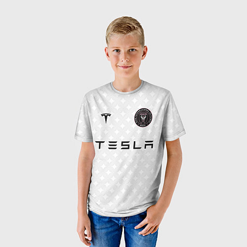 Детская футболка INTER MIAMI FC TESLA KIT / 3D-принт – фото 3