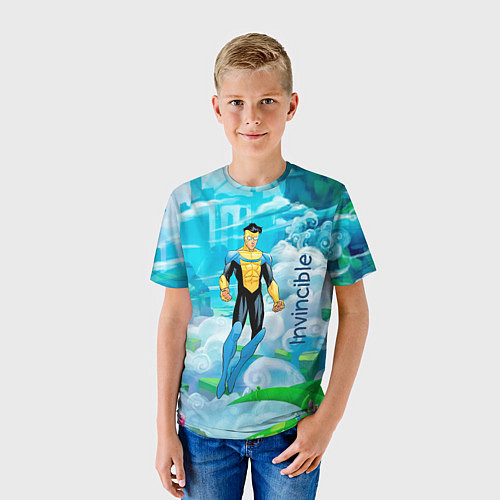 Детская футболка Неуязвимый Invincible / 3D-принт – фото 3