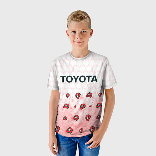 Детская футболка Тойота - Racing Паттерн / 3D-принт – фото 3