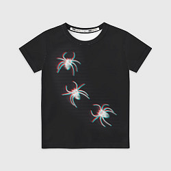 Футболка детская ПАУКИ ГЛИТЧ GLITCH SPIDERS, цвет: 3D-принт