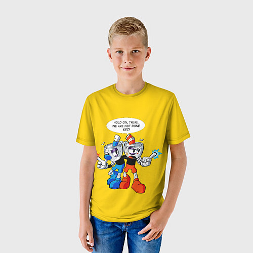 Детская футболка Побитые кружки / 3D-принт – фото 3