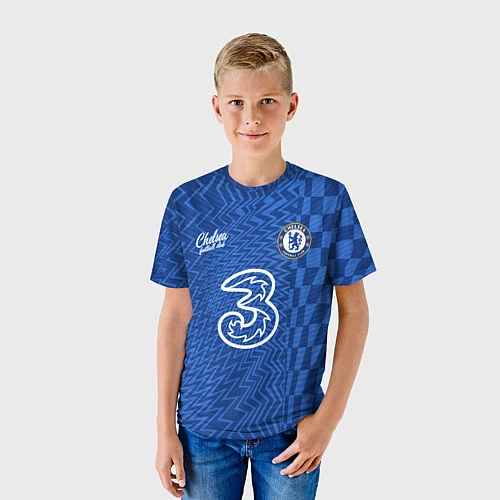 Детская футболка Маунт Челси форма 20212022 / 3D-принт – фото 3