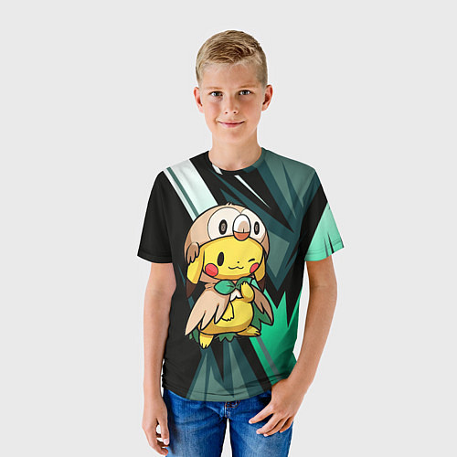 Детская футболка Пикачу в костюме совы / 3D-принт – фото 3