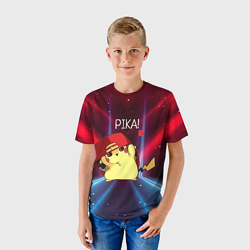 Детская футболка Пикачу в бейсболке / 3D-принт – фото 3