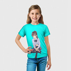 Футболка детская Anime girl, цвет: 3D-принт — фото 2