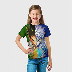 Футболка детская Киллуа золдик и Гон хантер, цвет: 3D-принт — фото 2