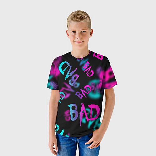 Детская футболка BAD / 3D-принт – фото 3