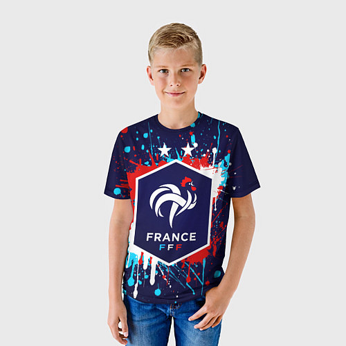Детская футболка Сборная Франции / 3D-принт – фото 3