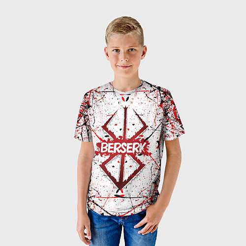 Детская футболка БЕРСЕРК рваный лого / 3D-принт – фото 3